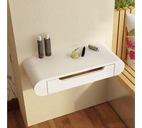 WESTWILD Tocador Flotante de Noche con cajón para Guardar Maquillaje y cosméticos, tocador de Pared para Dormitorio u Oficina, Color Blanco, 60 cm