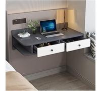 WESTWILD Tocador Sencillo, tocador Flotante con cajones, Mueble de Maquillaje, Mueble de Pared Ideal para mesita de Noche, Escritorio o Escritorio de Oficina (Gris, 80 cm)