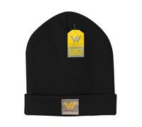 WESTWOOD FOX Gorro para hombre y mujer, elástico suave con puños, forro grueso y cálido, sombrero para correr, gorro térmico para hombre, gorro cálido y acogedor, Negro, Talla única