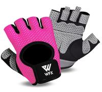 WESTWOOD FOX Guantes de Fitness, Guantes de Entrenamiento Transpirables para Hombre y Mujer, Guantes de Levantamiento de Pesas, Culturismo, Gimnasio, Ejercicio (Rosa Sin Muñeca, M)