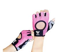 WESTWOOD FOX Guantes de fitness transpirables de entrenamiento para hombre y mujer, guantes de levantamiento de pesas, culturismo, gimnasio, ejercicio, crossfit, entrenamiento de fuerza (rosa, M)