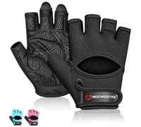 WESTWOOD FOX Guantes de gimnasio para hombres y mujeres: guantes ventilados para levantamiento de pesas, fitness, ciclismo y entrenamiento con acolchado grueso, protección completa de la palma, agarre