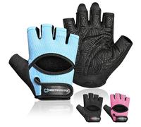 WESTWOOD FOX Guantes de gimnasio para hombres y mujeres: guantes ventilados para levantamiento de pesas, fitness, ciclismo y entrenamiento con acolchado grueso, protección completa de la palma, agarre