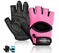 WESTWOOD FOX Guantes de gimnasio para hombres y mujeres: guantes ventilados para levantamiento de pesas, fitness, ciclismo y entrenamiento con acolchado grueso, protección completa de la palma, agarre