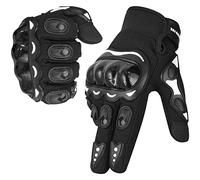 WESTWOOD FOX Guantes de Motocicleta para Hombres y Mujeres, Guantes de Motocicleta con Pantalla táctil de Dedo Completo para BMX, MX, ATV, MTB, equitación, Caza (Negro, S)