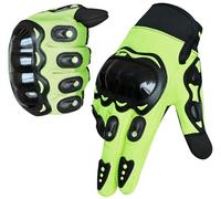 WESTWOOD FOX Guantes de Motocicleta para Hombres y Mujeres, Guantes de Motocicleta con Pantalla táctil de Dedo Completo para BMX, MX, ATV, MTB, equitación, Caza (Green, M)