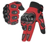 WESTWOOD FOX Guantes de Motocicleta para Hombres y Mujeres, Guantes de Motocicleta con Pantalla táctil de Dedo Completo para BMX, MX, ATV, MTB, equitación, Caza (Rojo, M)