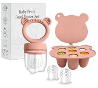 WeSweet Alimentador de frutas para bebés, comedero de frutas de silicona para bebés, moldes para congelar paletas de leche materna, para dentición de bebés y autoalimentación infantil