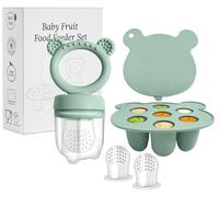 WeSweet Chupete alimentador de frutas para bebés, comedero de silicona para alimentos para bebés, moldes para congelar paletas de leche materna para dentición de bebés y autoalimentación infantil
