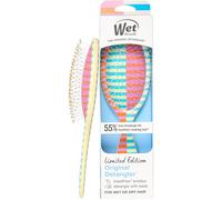 Wet Brush Cepillo desenredante original, cerdas flexibles para desenredar todo tipo de cabello, funciona en mechones húmedos o secos, mango ergonómico, reduce la rotura, edición limitada, crema