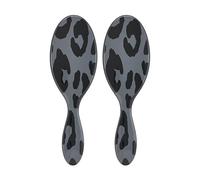 Wet Brush Cepillo desenredante original para el cabello, gris leopardo (Safari), cerdas IntelliFlex ultrasuaves, cepillo desenredante para cabello húmedo y seco (paquete de 2)