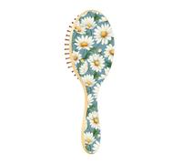 Wet Brush - Cepillo desenredante para todo tipo de cabello, cerdas suaves que se deslizan a través de los enredos con facilidad, fondo azul margarita blanca para cabello húmedo y seco