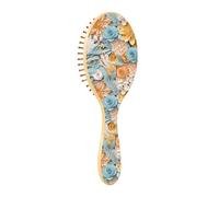 Wet Brush - Cepillo desenredante para todo tipo de cabello, cerdas suaves que se deslizan a través de los enredos con facilidad, flor naranja y azul para cabello húmedo y seco