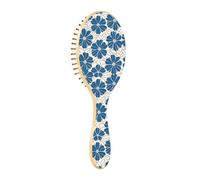 Wet Brush - Cepillo desenredante para todo tipo de cabello, cerdas suaves que se deslizan a través de los enredos con facilidad flor azul para cabello húmedo y seco