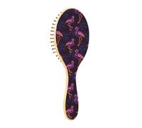 Wet Brush - Cepillo desenredante para todo tipo de cabello, cerdas suaves que se deslizan a través de los enredos con facilidad de palma de flamenco neón para cabello húmedo y seco