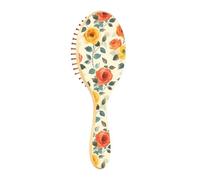 Wet Brush - Cepillo desenredante para todo tipo de cabello, cerdas suaves que se deslizan a través de los enredos con facilidad, flores y hojas de rosa amarillas para cabello húmedo y seco
