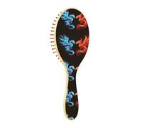 Wet Brush - Cepillo desenredante para todo tipo de cabello, cerdas suaves que se deslizan a través de los enredos con facilidad dragón y fénix para cabello húmedo y seco