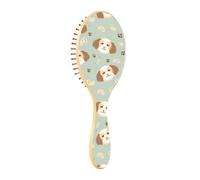 Wet Brush - Cepillo desenredante para todo tipo de cabello, cerdas suaves que se deslizan a través de los enredos con facilidad de fondo azul de perro para cabello húmedo y seco