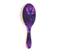 Wet Brush - Cepillo desenredante para todo tipo de cabello, cerdas suaves que se deslizan a través de los enredos con facilidad, flores y mariposas para cabello húmedo y seco