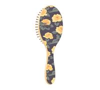 Wet Brush - Cepillo desenredante para todo tipo de cabello, cerdas suaves que se deslizan a través de los enredos con facilidad, flores amarillas y hojas verdes para cabello húmedo y seco