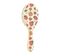 Wet Brush - Cepillo desenredante para todo tipo de cabello, cerdas suaves que se deslizan a través de los enredos con facilidad flor de fresa para cabello húmedo y seco