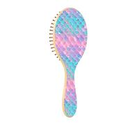 Wet Brush - Cepillo desenredante para todo tipo de cabello, cerdas suaves que se deslizan a través de los enredos con facilidad, escamas de pescado, súper romántico para cabello húmedo y seco