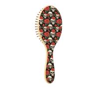 Wet Brush - Cepillo desenredante para todo tipo de cabello, cerdas suaves que se deslizan a través de los enredos con facilidad esqueleto de rosa roja para cabello húmedo y seco