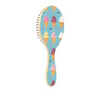 Wet Brush - Cepillo desenredante para todo tipo de cabello, cerdas suaves que se deslizan a través de los enredos con facilidad, helado amarillo y morado para cabello húmedo y seco