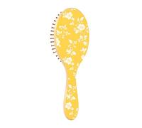 Wet Brush - Cepillo desenredante para todo tipo de cabello, cerdas suaves que se deslizan a través de los enredos con facilidad hojas blancas y flores para cabello húmedo y seco
