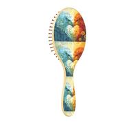 Wet Brush - Cepillo desenredante para todo tipo de cabello, cerdas suaves que se deslizan a través de los enredos con facilidad, cara de águilas azules, rojas, girasoles para cabello húmedo y seco