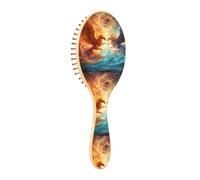 Wet Brush - Cepillo desenredante para todo tipo de cabello, cerdas suaves que se deslizan a través de los enredos con facilidad, fénix naranja y morado para cabello húmedo y seco