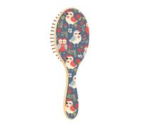 Wet Brush - Cepillo desenredante para todo tipo de cabello, cerdas suaves que se deslizan a través de los enredos con facilidad, flores, pájaros, búho, para cabello húmedo y seco