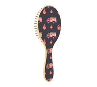 Wet Brush - Cepillo desenredante para todo tipo de cabello, cerdas suaves que se deslizan a través de los enredos con facilidad, camiones de bomberos de acuarela, llamas para cabello húmedo y seco
