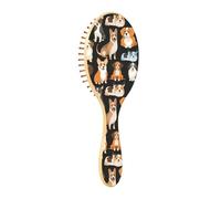 Wet Brush - Cepillo desenredante para todo tipo de cabello, cerdas suaves que se deslizan a través de los enredos con facilidad, perro marrón amarillo para cabello húmedo y seco