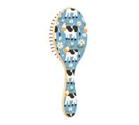 Wet Brush - Cepillo desenredante para todo tipo de cabello, cerdas suaves que se deslizan a través de los enredos con facilidad, vaca margarita blanca para cabello húmedo y seco