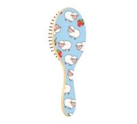 Wet Brush - Cepillo desenredante para todo tipo de cabello, cerdas suaves que se deslizan a través de los enredos con facilidad para que las ovejas coman fresas para cabello húmedo y seco