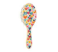 Wet Brush - Cepillo desenredante para todo tipo de cabello, cerdas suaves que se deslizan a través de los enredos con facilidad de doblar, colorido corazón de amor para cabello húmedo y seco