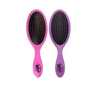 Wet Brush Cepillo para el cabello desenredante original Wet Brush - Rosa y morado - Cerdas IntelliFlex ultra suaves exclusivas - Deslizamiento a través de enredos con facilidad para todo tipo de cabello - Para mujeres, hombres, cabello húmedo y seco