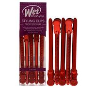 Wet Brush - Clips de pelo para mujer, 5 unidades, color rojo