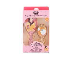 Wet Brush Disney Princess Belle Kit set de regalo cepillo para el cabello Original Detangler + cepillo para el cabello Mini Detangler