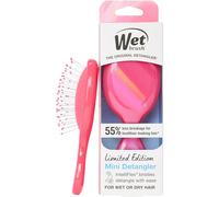Wet Brush Mini cepillo desenredante para eliminar nudos suavemente, tamaño de viaje compacto, cerdas suaves para desenredar sin dolor, menos roturas, funciona en todo tipo de cabello, edición limitada