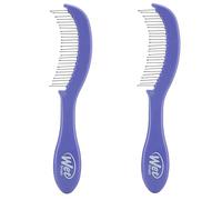 Wet Brush Peine desenredante fino, morado, cuidado personalizado, todo tipo de cabello, cerdas IntelliFlex ultrasuaves que se deslizan a través de los enredos con facilidad, peine sin dolor para