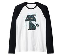Wet Cat in Rain Funny Relatable Mood Camiseta Manga Raglan