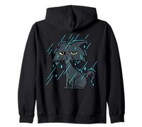 Wet Cat in Rain Funny Relatable Mood Sudadera con Capucha