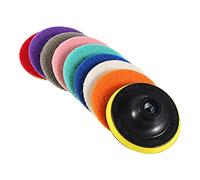 Wet Crystalline Polishing Pads 100mm | 8 - Pack Granite/Concrete/Marble Polish Discs | Strong Grinding Force & No Color Transfer | Thread for Stone Refurbishment