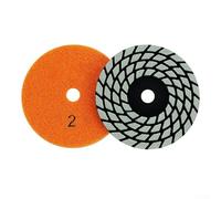 Wet Dry - Almohadilla de pulido de 100 mm, disco de esmeril flexible para lijado de piedra, incluyendo pulido de varios pasos para superficies de granito, mármol y cuarzo (N0.2)