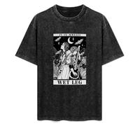 Wet Leg Tarot Card Indie Isle of Wight Girl Group Goblin Core Black Unisex T-Shirt Printed tee Graphic Top For Men Shirt M