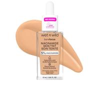 Wet n Wild Bare Focus Niacinamide Skin Tint, Base de Maquillaje de Cobertura Modulable, Fórmula Ligera Enriquecida con Ácido Hialurónico y Vitamina E para un Look Radiante, Cream Beige