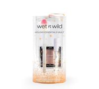 Wet n Wild Holiday Essentials Vault, Powder Highlighter, Brush and Clear Mascara Makeup Set for a Glow-Up Look, Easy-to-Blend Formula, Nourishing Mega Clear Mascara, Makeup Gift Set