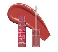 Wet n Wild, Jelly Drip Lip Glaze, Brillo de Labios Pigmentado y Brillante, Vitamina E, Aceite de Semillas de Girasol y Extracto de Raíz de Jengibre, Aplicador Metálico, Fórmula Ligera, Berry Squish